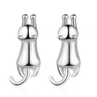 Korean version of the commuter cute cat earrings for women stretching animal earrings fashionable and sweet daily wear