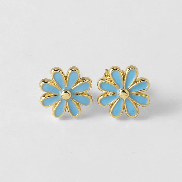 AS jewelry European and American style small daisy flower earrings niche design oil drop flower earrings female erw45