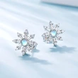  Fashion Christmas snowflake earrings for women, exquisite and small, festive matching earrings, popular New Year style