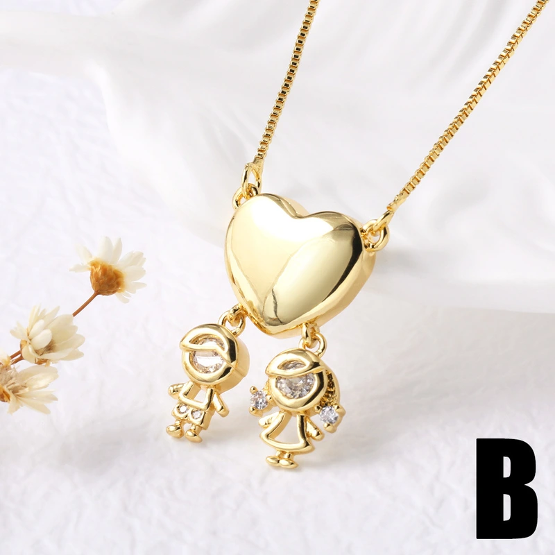 AS jewelry hot selling love boy and girl pendant necklace clavicle chain nkb143necklace