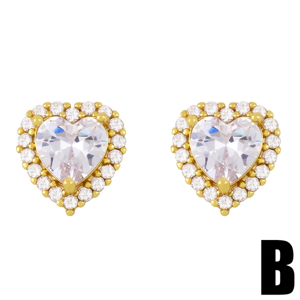 Hot selling jewelry zircon butterfly earrings women's small and exquisite earrings European and American love earrings ery11