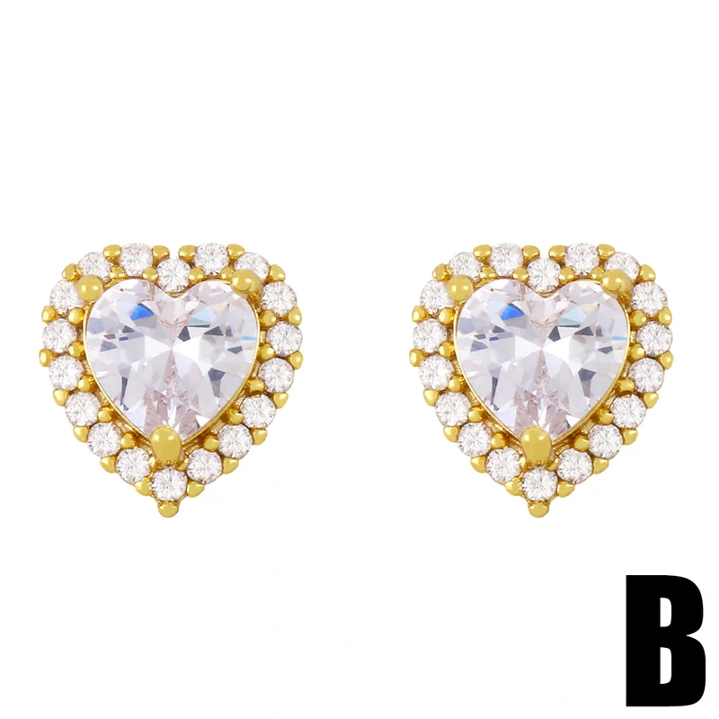 Hot selling jewelry zircon butterfly earrings women's small and exquisite earrings European and American love earrings ery11