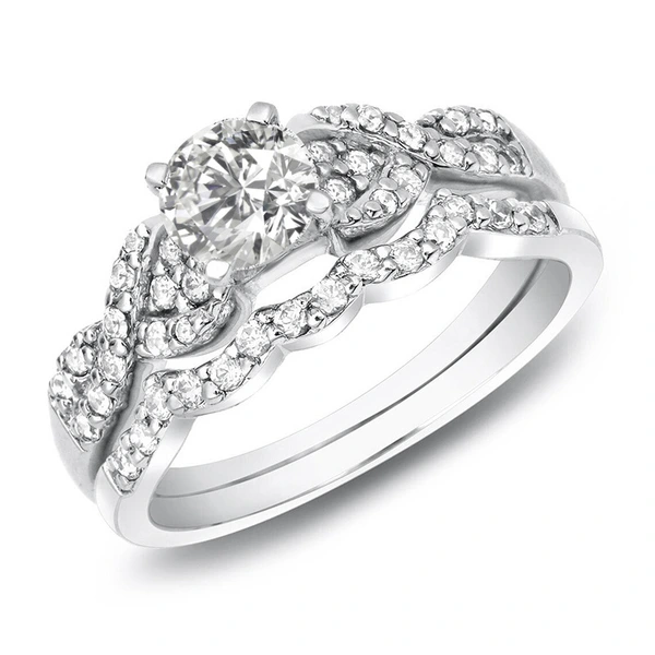  European and American fashion shiny couple rings for women, luxurious design wedding rings, geometric high-end two sets of rings