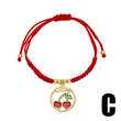 AS jewelry new fruit strawberry pendant red rope braided bracelet brj53 bracelet
