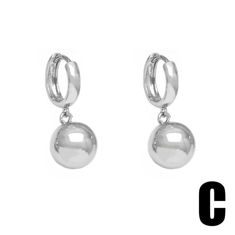 European and American simple fashion love earrings personality versatile retro round peach heart pendant earrings female ery67