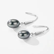 Source factory elegant temperament imitation pearl earrings Baroque light luxury black pearl ear hooks new