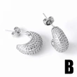 AS jewelry hot selling C-shaped earrings for women gold-plated full zircon love heart earrings era371
