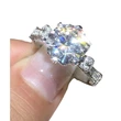 Live broadcast hot new ring single row bull head ring female Internet celebrity bring goods imitation moissanite ring