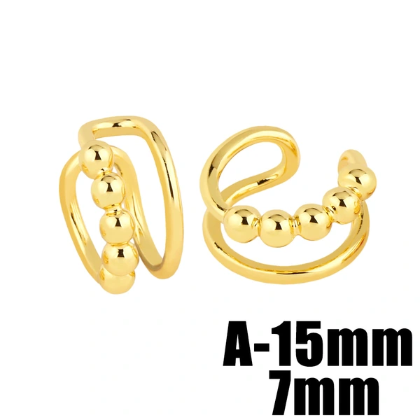 Clearance sale European and American trendy cool ear clips for women simple geometric colored zircon earrings without pierced ears ear bone rings era185