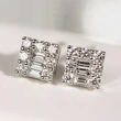  European and American simple exquisite earrings daily matching geometric earrings micro-inlaid zircon ladies earrings