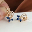 Floral series gold earrings for women with marquise zircon earrings, versatile fashion accessories, flower earrings for women