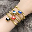 Clearance bracelet women's evil eye bracelet fashion beaded elastic bracelet evil eye brj43