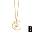 European and American fashion simple moon heart necklace female trendy temperament small fresh bird pendant clavicle chain nkn80