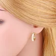 Clearance workplace style commuting versatile C-shaped earrings design sense zircon shell earrings European and American earrings wholesale erz13