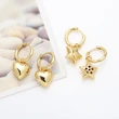 European and American hot-selling fashion simple high-end love earrings niche design five-pointed star earrings eru71