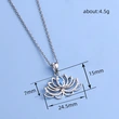  European and American elegant high-end lotus necklace fashion high-end luxury necklace European and Korean hollow necklace