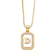 AS jewelry European and American new shell cube 26 English letters necklace clavicle chain female nkb581