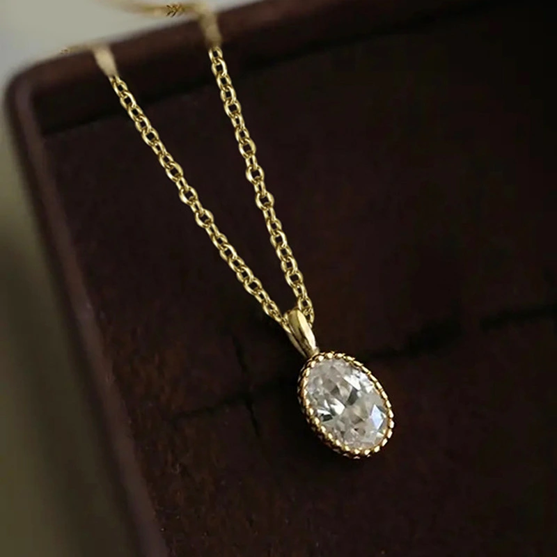  Factory wholesale oval necklace exquisite daily matching style fashionable simple minimalist jewelry