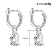 Hot selling star style simple, elegant and smart teardrop-shaped zircon earrings, detachable earrings for women