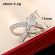Light luxury niche design new ring women's fashionable personality cross ring hot selling ring