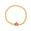 Clearance Five-pointed Star Devil's Eye Beaded Bracelet Women's European and American Simple Gold Bead Elastic Bracelet bre74
