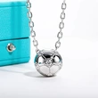  Manufacturer's hot selling metal electroplated football necklace with 3D ball design, fashionable and light luxury style jewelry