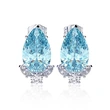 Summer new pear-shaped teardrop earrings temperament Korean all-match net red small earrings exquisite zircon earrings
