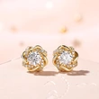 Retro French style flower earrings trendy summer design earrings four-leaf clover temperament earrings
