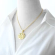 AS jewelry European and American fashion boy and girl love pendant necklace gold-plated zircon sweater chain nkb158