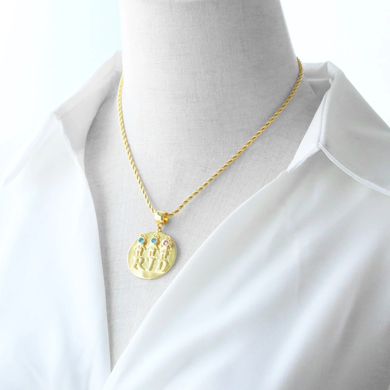 AS jewelry European and American fashion boy and girl love pendant necklace gold-plated zircon sweater chain nkb158