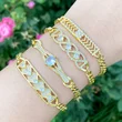European and American jewelry Bagu chain bracelet female niche design high-end copper plated 18k gold jewelry accessories brm11