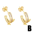 Clearance workplace style commuting versatile C-shaped earrings design sense zircon shell earrings European and American earrings wholesale erz13