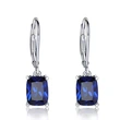 New blue imitation topaz drop earrings for women simple zircon earrings European and American jewelry wholesale