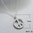 Live broadcast of the new simple personality anti-war peace symbol necklace diamond hollow clavicle chain wholesale