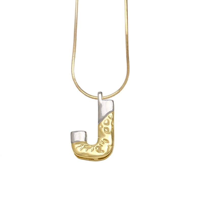AS jewelry European and American 26 English letters pendant necklace female two-color gold-plated clavicle chain nkp20