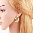 AS jewelry Europe and the United States hot selling irregular earrings female copper plated 18k gold inlaid zircon earrings earrings era342