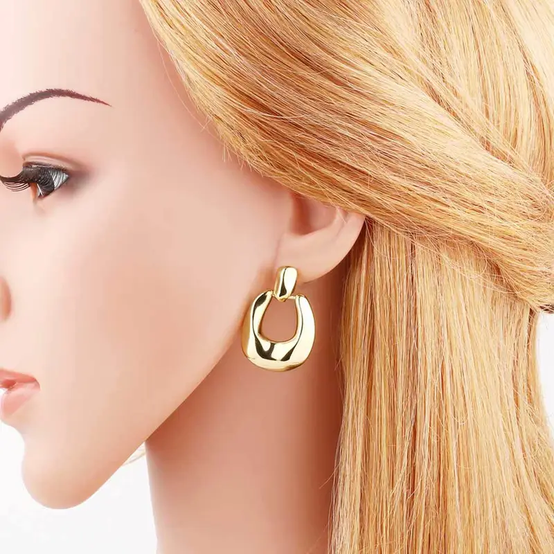 AS jewelry Europe and the United States hot selling irregular earrings female copper plated 18k gold inlaid zircon earrings earrings era342