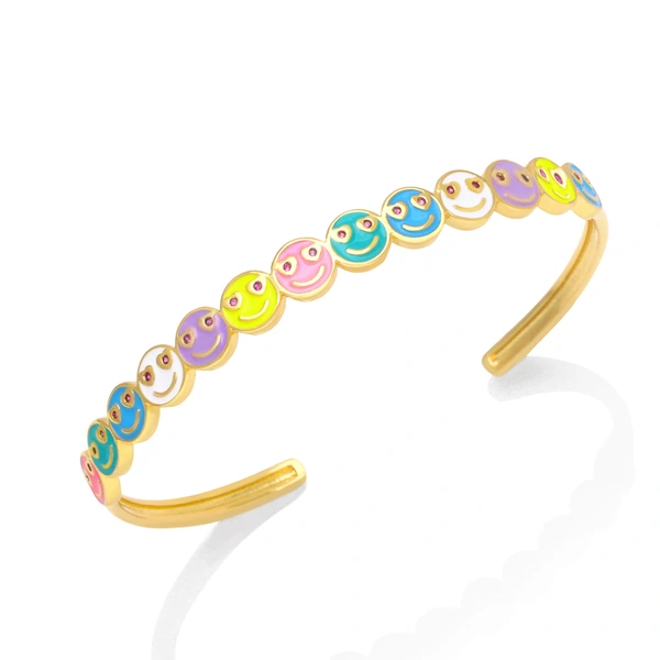 Clearance color oil drop smiley face bracelet personality niche design Internet celebrity student girlfriend bracelet brg26