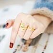 Clearance hot selling smiley face ring female index finger niche design high-end light luxury fox ring rim80