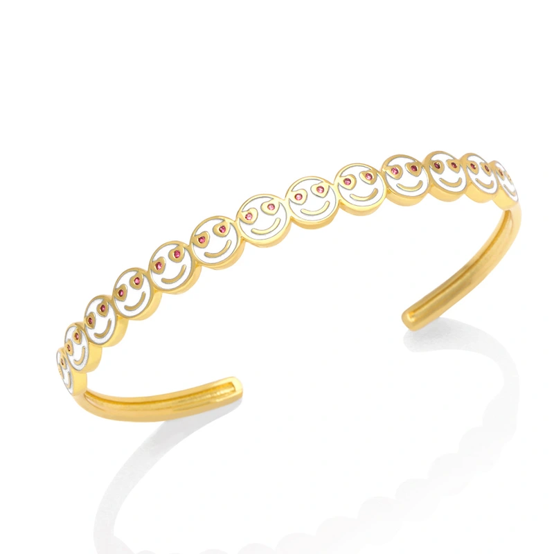 Clearance color oil drop smiley face bracelet personality niche design Internet celebrity student girlfriend bracelet brg26