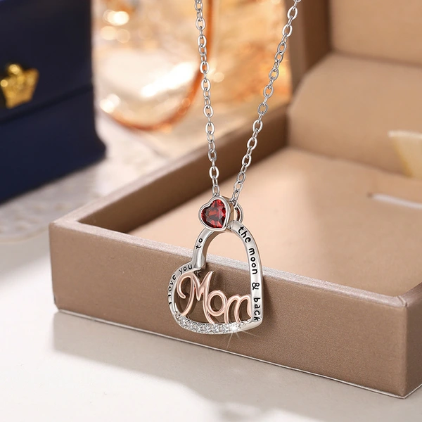 Hot selling new arrival letter heart necklace two-color electroplating European and American fashion necklace