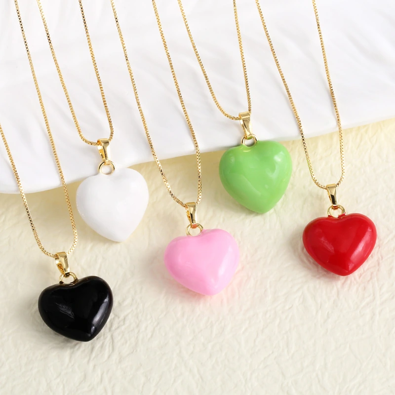 AS jewelry new gold-plated love heart oil drop pendant necklace clavicle chain nkb111 necklace
