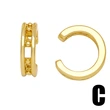 2023 European and American fashion retro metal ear clips without ear holes hip-hop cool style ear bone clips ers46