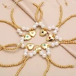 AS jewelry bracelet pearl heart bracelet female gold-plated colored zircon hand jewelry bre75