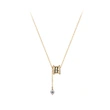 Popular jewelry trendy and versatile full diamond waist necklace classic cylindrical pendant necklace