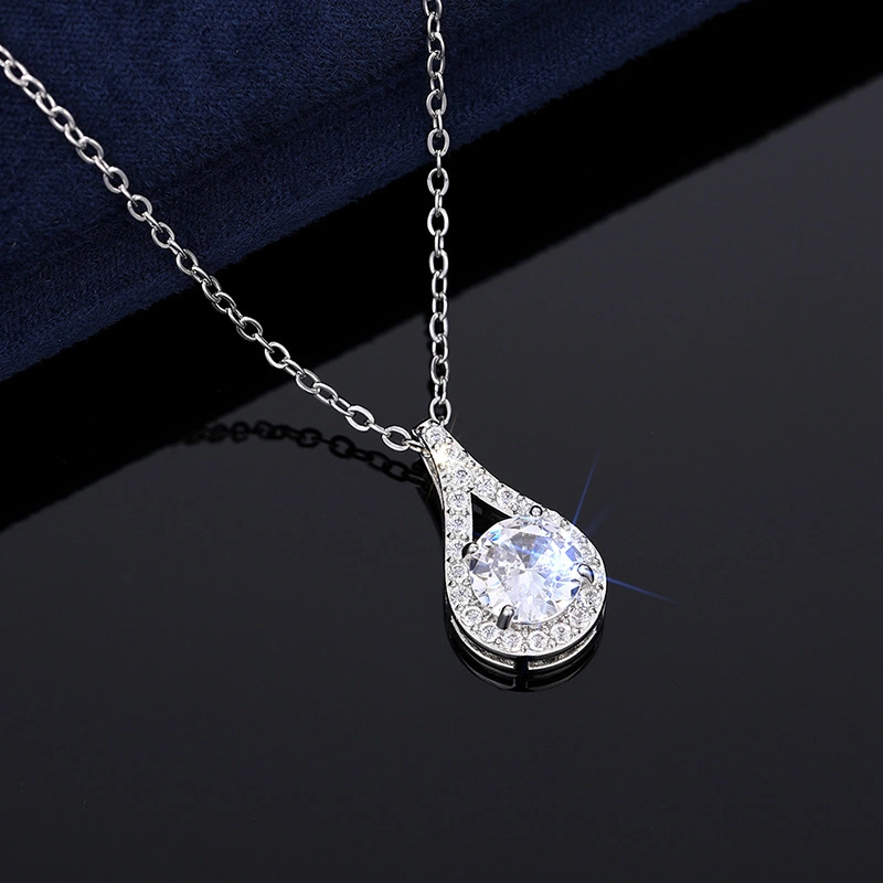  Eight Hearts and Eight Arrows All-match Clavicle Necklace Waterdrop Shape Temperament Korean Style Hot Style Jewelry Classic Women's Necklace