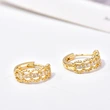 High-end light luxury zircon earrings small round beads hollow niche earrings 2024 new trendy earrings for women