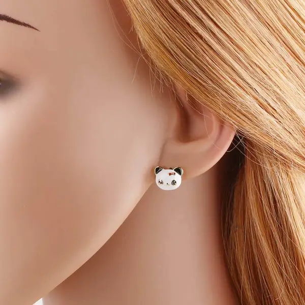 AS jewelry Europe and the United States hot selling pearl panda strawberry cherry earrings female gold-plated earrings earrings female ern22