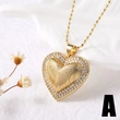 AS jewelry new hot selling full zircon gold-plated love heart pendant necklace nkb220 necklace