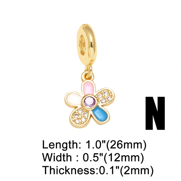 AS jewelry DIY accessories copper plated 18k gold bee butterfly pendant bracelet hand jewelry female brj50